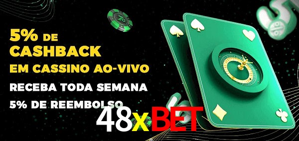 Promoções do cassino ao Vivo 48xbet